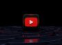 a red play button on a black background