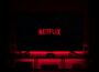 flat screen television displaying Netflix logo