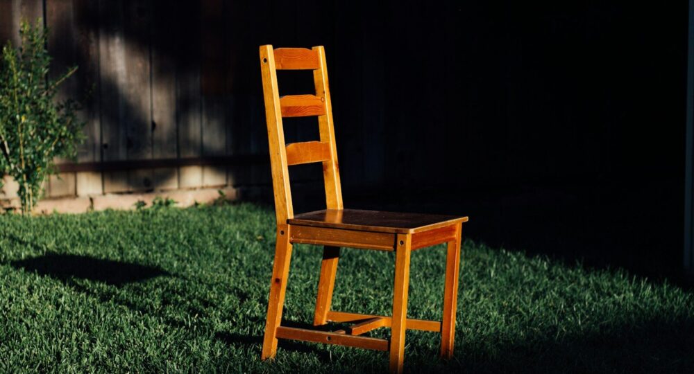 chair on grassland