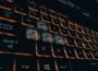 a close up view of a computer keyboard