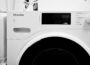 Close-up of a white miele washing machine