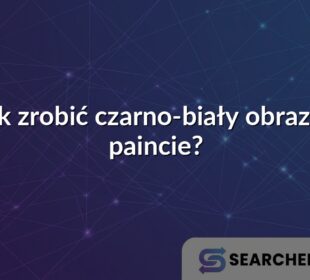 Jak zrobić czarno-biały obraz w paincie?