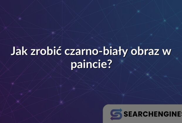 Jak zrobić czarno-biały obraz w paincie?